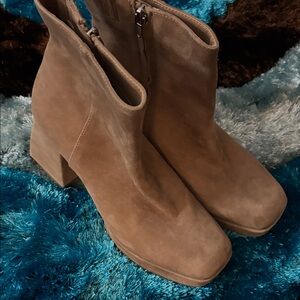 Tan Suede Ankle Boots